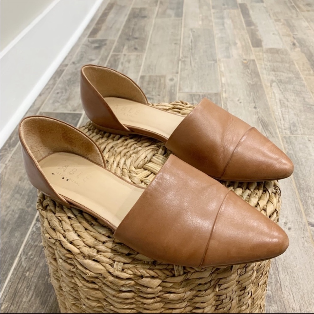 Able leather D’orsay flats